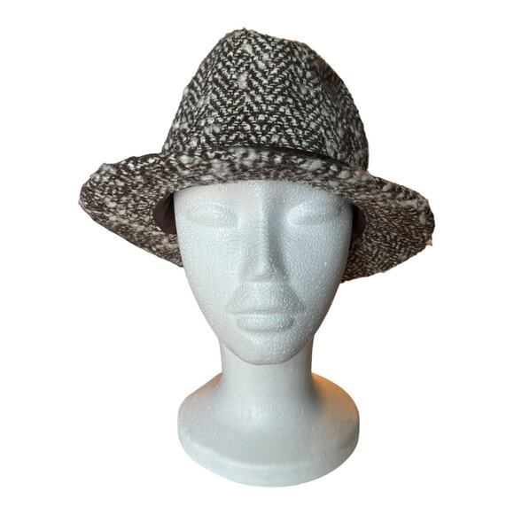 Banana Republic WOOL TWEED FEDORA with belt around the crown size M/L - Picture 5 of 12